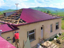 Construction and equipping the sports gym