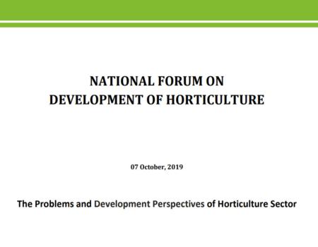 Forum on Development of Horticulture