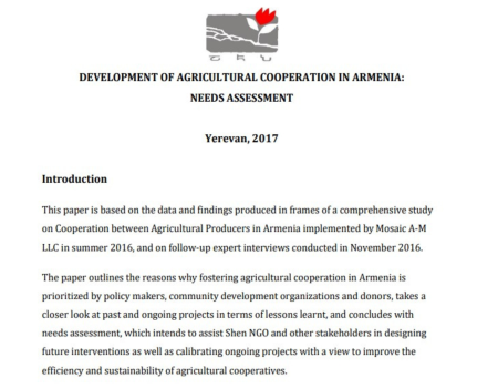 Needs Assessment Report